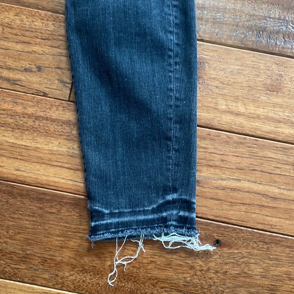 MOTHER denim, Undone Hem Looker Ankle, Black Jeans, size 28 - Picture 2 of 9